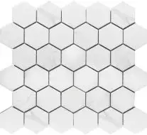PMMT83017 Мозаика Hexagon small Carrara Matt 26.5х27.8