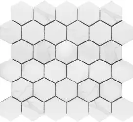 PMMT83017 Мозаика Hexagon small Carrara Matt 26.5х27.8