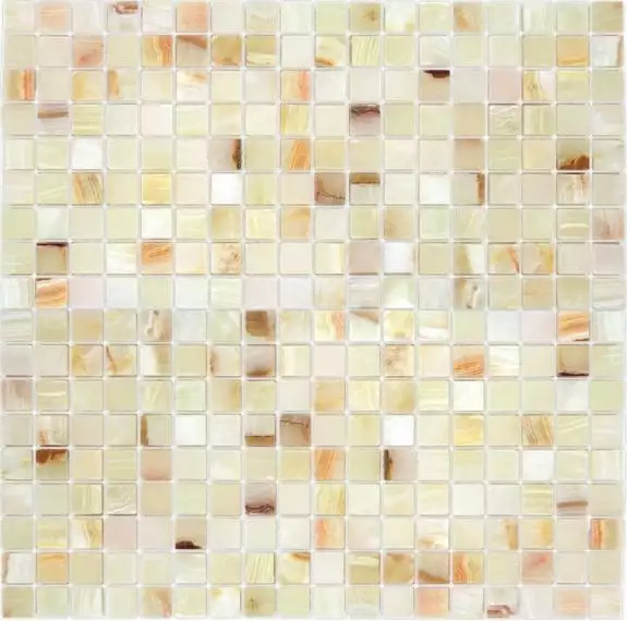 Pietrine Onice Jade Bianco POL 1.5x1.5 30.5x30.5