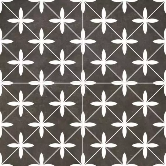 Poole Black Pre-cut Satin 45,2x45,2