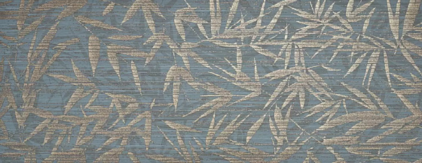 SHUI TEAL LEAVES 35x90