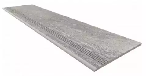 TN01 Ступень Grey неполированная с насечками 30x120