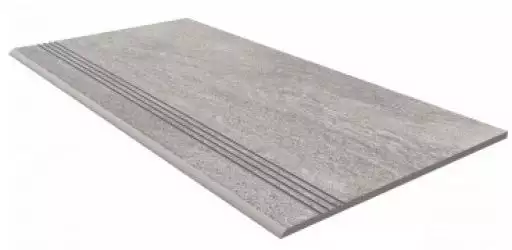 TN01 Ступень Grey неполированная с насечками 30x60