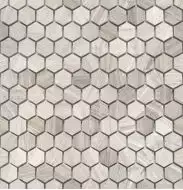 Travertino silver MAT hex 18x30x6 285x305x6