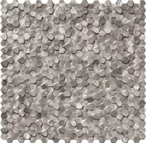 Vestige hex 3d silver 29.5x30.6