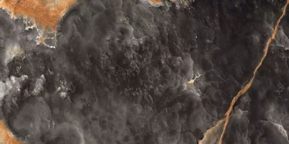 Volcanic Nero Shiny Sugar 60x120