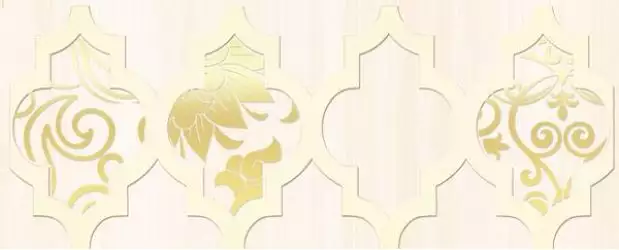 Бордюр Бухара золото бежевый 10х25 