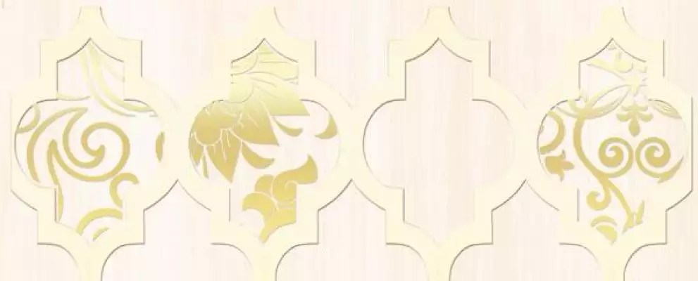 Бордюр Бухара золото бежевый 10х25 