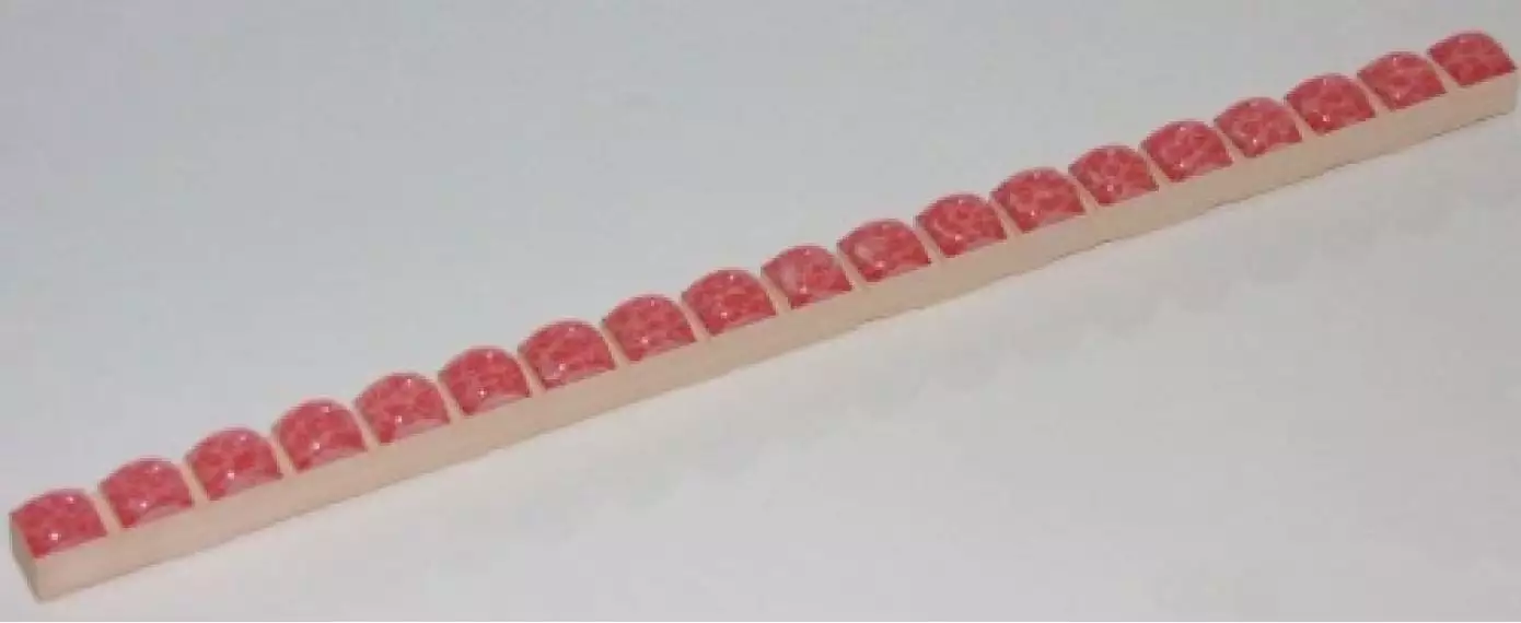 Бусинка бордюр красный 1.3х25