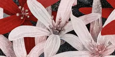 Декор Апрель бордовый-2 25х50