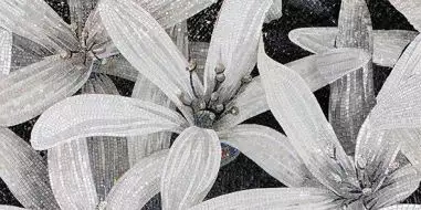 Декор Апрель черный-2 25х50