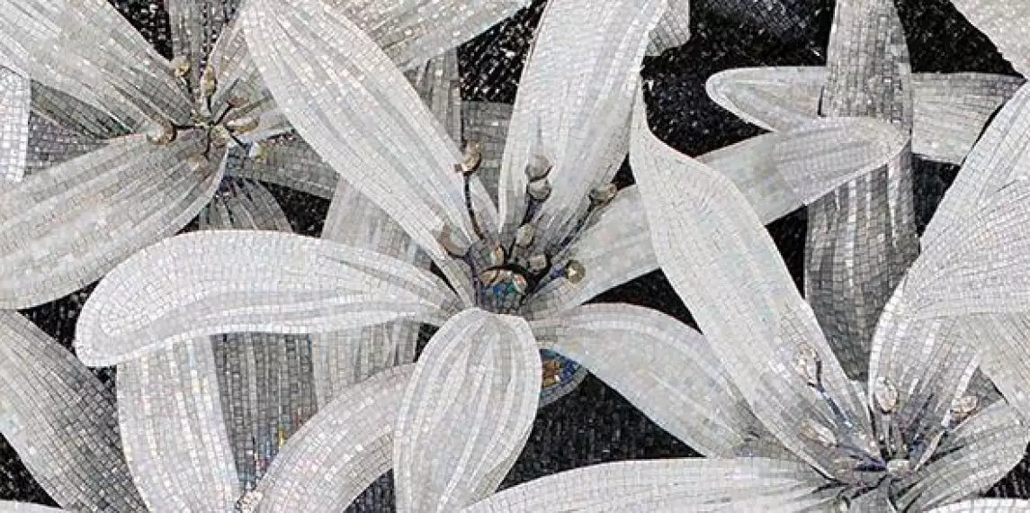 Декор Апрель черный-2 25х50