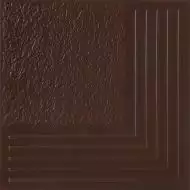 Каир 4У коричневый клинкерная угловая ступень 29.8х29.8