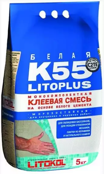 Клей LITOPLUS K55 белый 5 кг