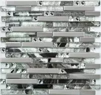 Мозаика MS-623 метал стекло (15,48*98*8) 298*305