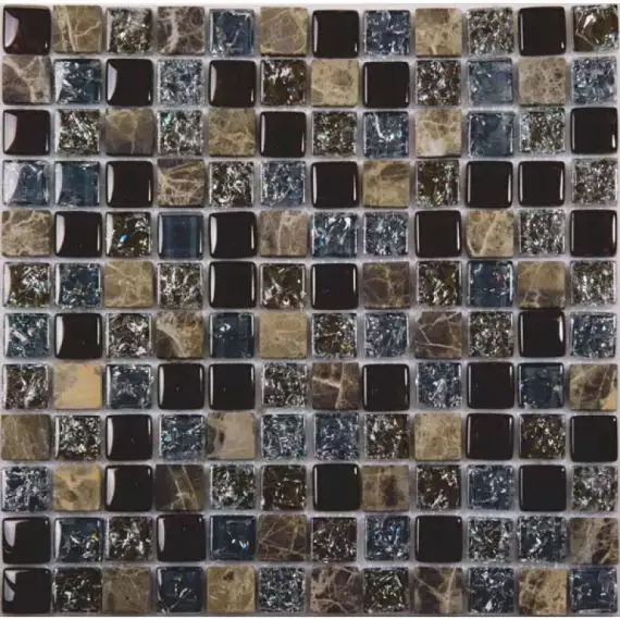Мозаика No-191A камень стекло (23*23*8) 298*298