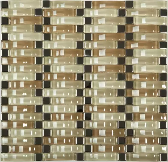 Мозаика S-813 стекло метал (10x15x60) 310*313