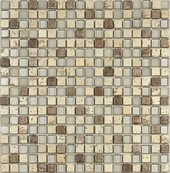 Мозаика S-821 стекло керамика (15x15x8) 305*305