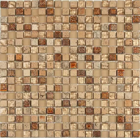 Мозаика S-822 стекло керамика (15x15x8) 305*305