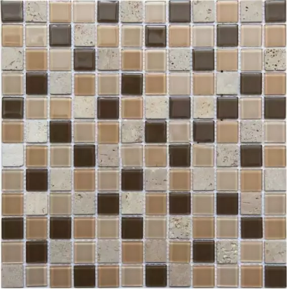 Мозаика S-852 стекло камень (23*23*4) 298*298