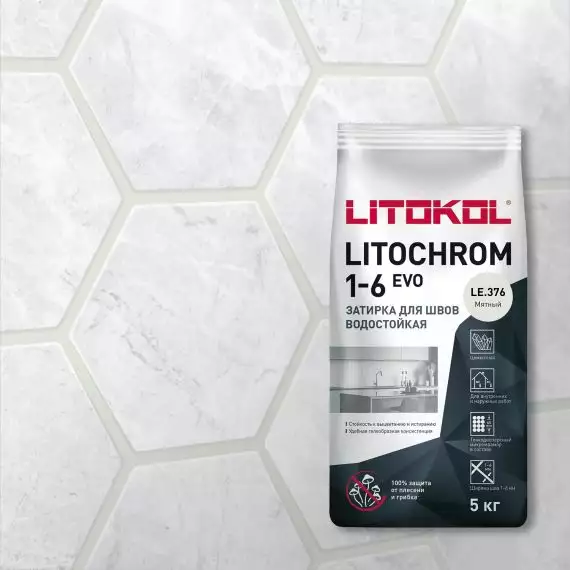Смеси и затирки Litochrom 1-6 Evo LE.376 Мятный 2кг