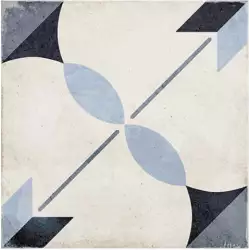 24411 ART NOUVEAU ARCADE BLUE 20*20