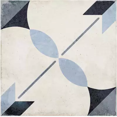 24411 ART NOUVEAU ARCADE BLUE 20*20