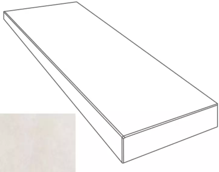 261240 GREEK GRADONE ANGOLARE DX BIANCO 4x32x80