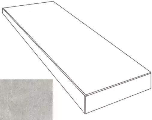 261242 GREEK GRADONE ANGOLARE DX GRIGIO 4x32x80