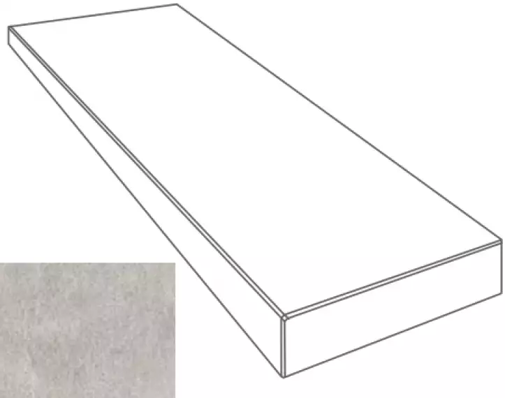 261242 GREEK GRADONE ANGOLARE DX GRIGIO 4x32x80