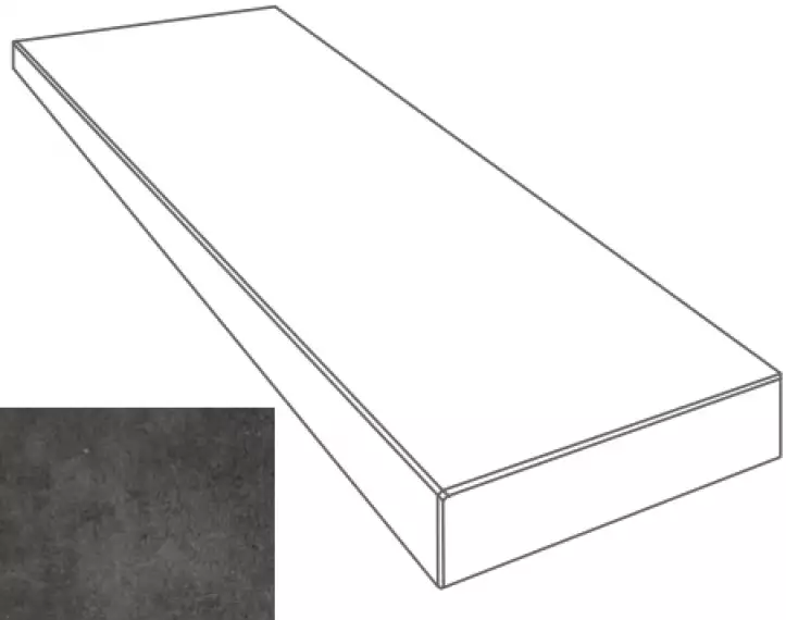 261243 GREEK GRADONE ANGOLARE DX ANTRACITE 4x32x80