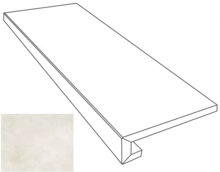 262640 GRADONE ONICE BIANCO 4x32x78