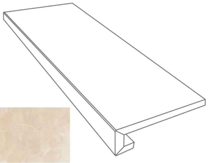 262641 GRADONE CREMA MARFIL 4x32x78