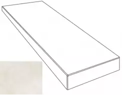 262650 GRADONE ANGOLARE DX ONICE BIANCO 4x32x78