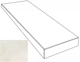262650 GRADONE ANGOLARE DX ONICE BIANCO 4x32x78