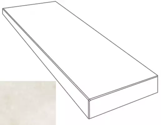 262650 GRADONE ANGOLARE DX ONICE BIANCO 4x32x78