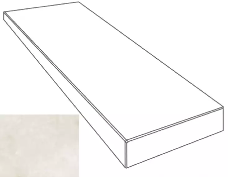 262650 GRADONE ANGOLARE DX ONICE BIANCO 4x32x78