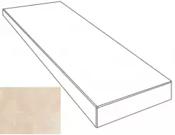 262651 GRADONE ANGOLARE DX CREMA MARFIL 4x32x78