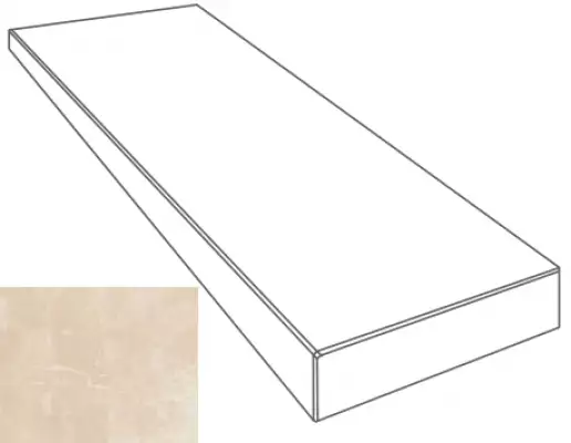 262651 GRADONE ANGOLARE DX CREMA MARFIL 4x32x78