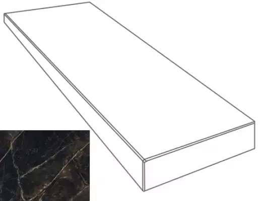 262652 GRADONE ANGOLARE DX NERO AMASANTA 4x32x78