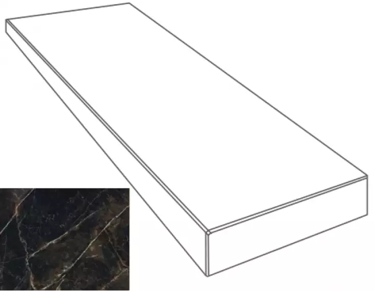 262652 GRADONE ANGOLARE DX NERO AMASANTA 4x32x78