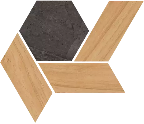 405F Mosaico Lesnaya Grafito 20x17.5