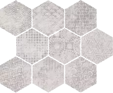 40GI Mosaico Raw-SP Blanco 33x27