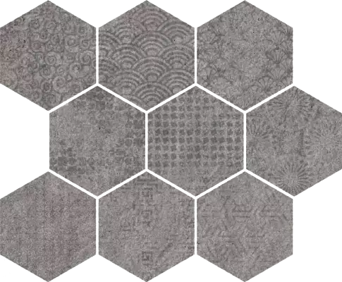 40GJ Mosaico Raw-SP Grafito 33x27