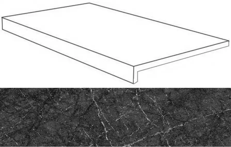 AO7B Marvel Grigio Intenso Scalino 33x60