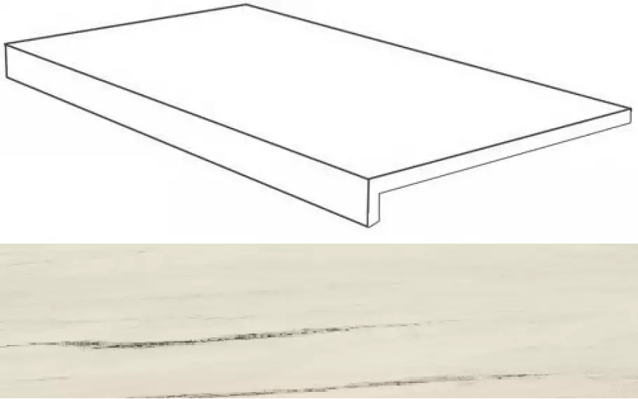 AO7D Marvel Bianco Fantastico Scalino Lapp 33x60