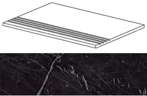 ATD2 Marvel Nero Marquina Gradino 30x60