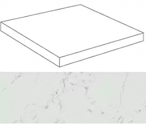ATEH Marvel Carrara Pure Scalino Ang. Dx 33x33
