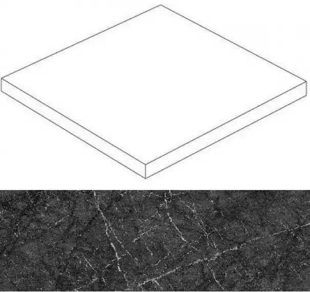 Marvel Grigio Intenso Scalino Angolare 33x33