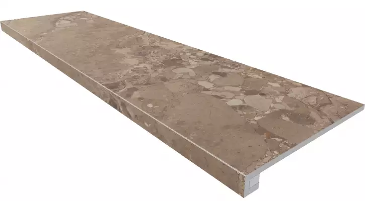OM03 Oceanmist Brown неполированный 33x120+ Подступенок (14.5x120))